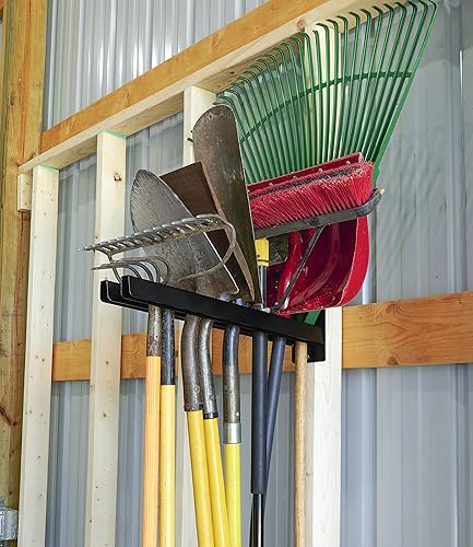 Miniatura 4 de Authentik Herramienta de montaje en la pared para garaje, jardín, césped y patio, gancho de almacenamiento y organización de acero resistente, 20 x