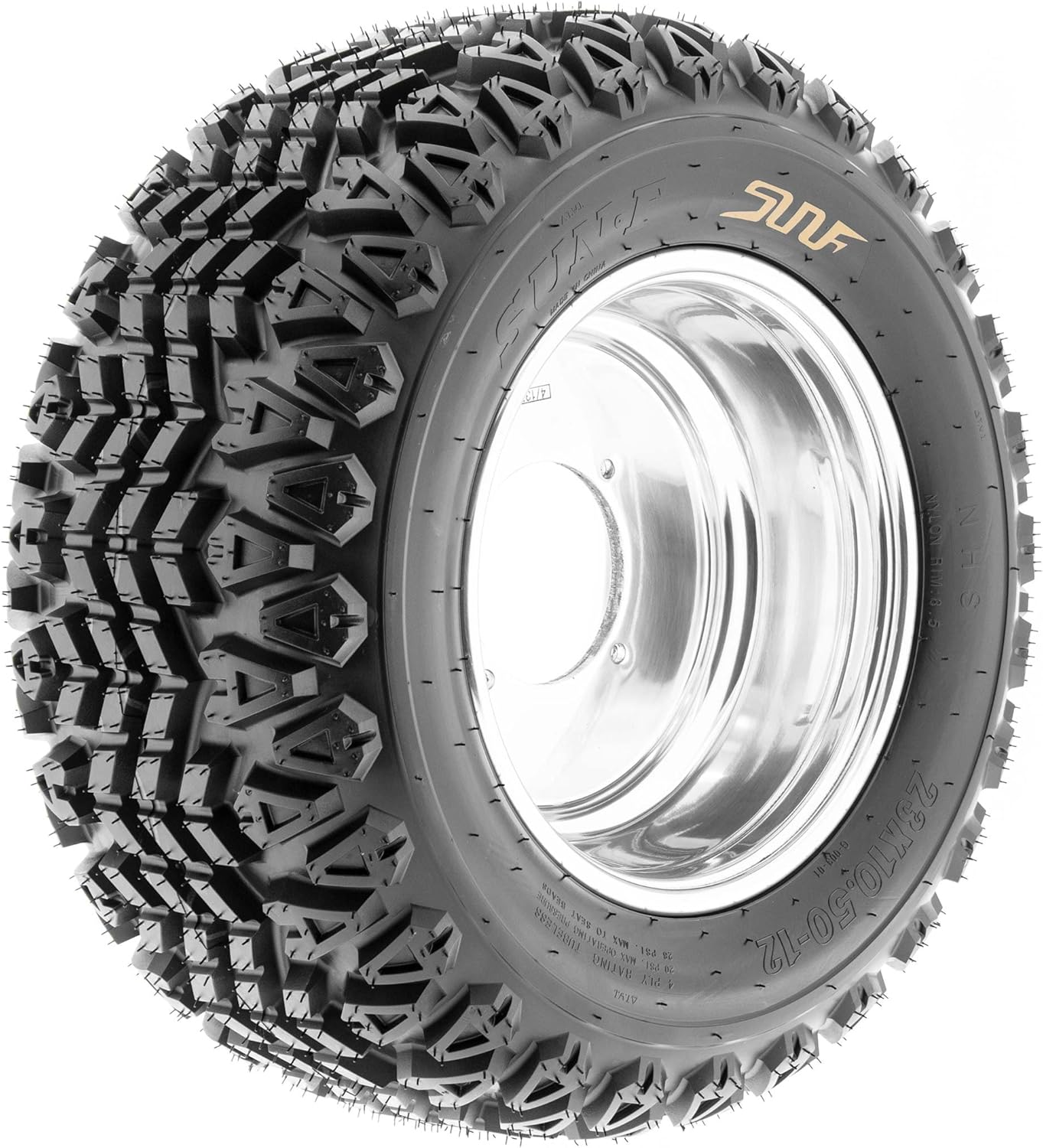 [Set of 2] SunF 23x10.5-14 23x10.5x14 ATV UTV Tires 4 Ply Golf Cart Lawn Mower Quad G003 [ Rim(s) NOT included ]