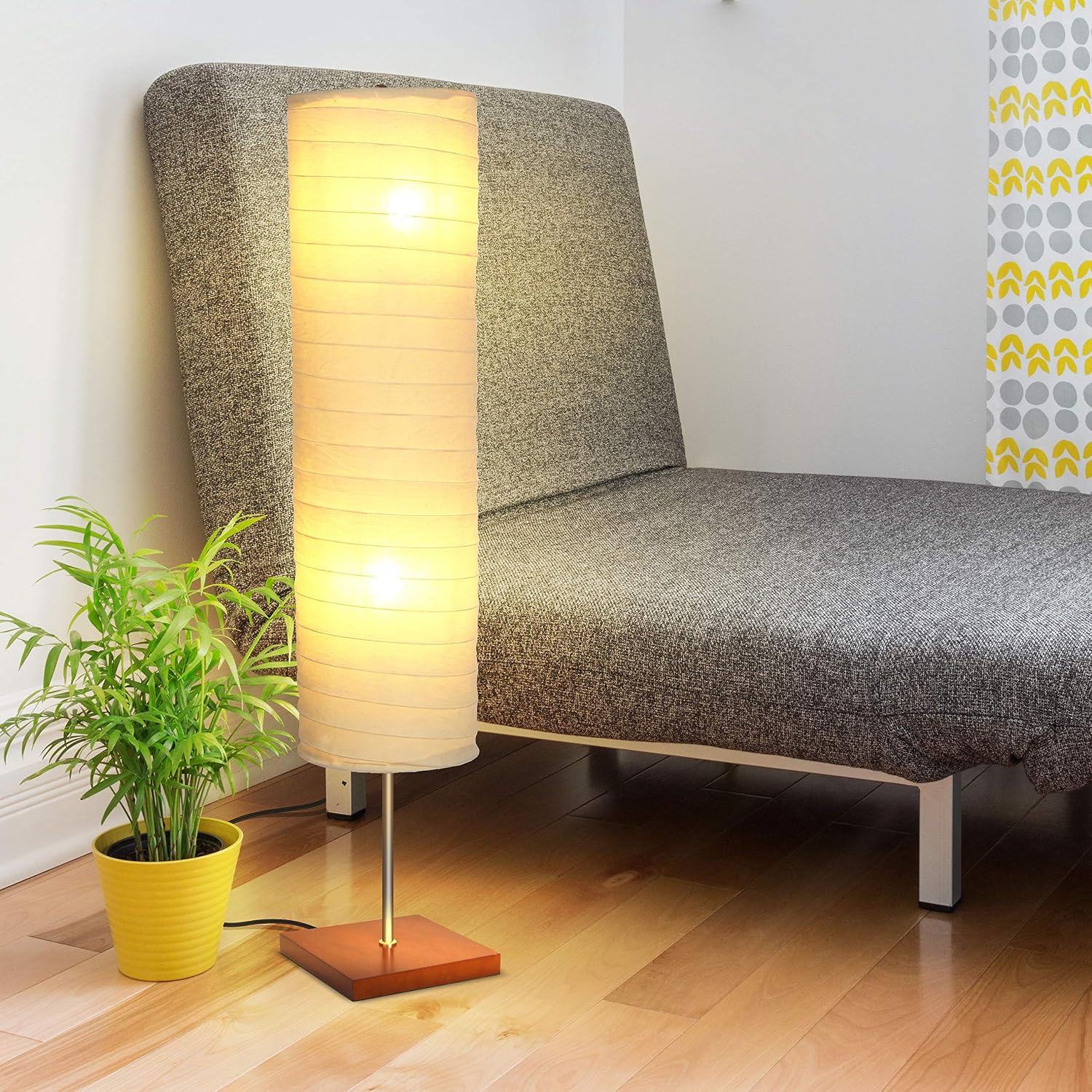 Brightech Serenity - Boho Floor Lamp for Living Rooms & Bedrooms - Soft Light for TV Watching or Bedside, Matches Mid Century Modern, Vintage, Asian Decor - Havana Brown