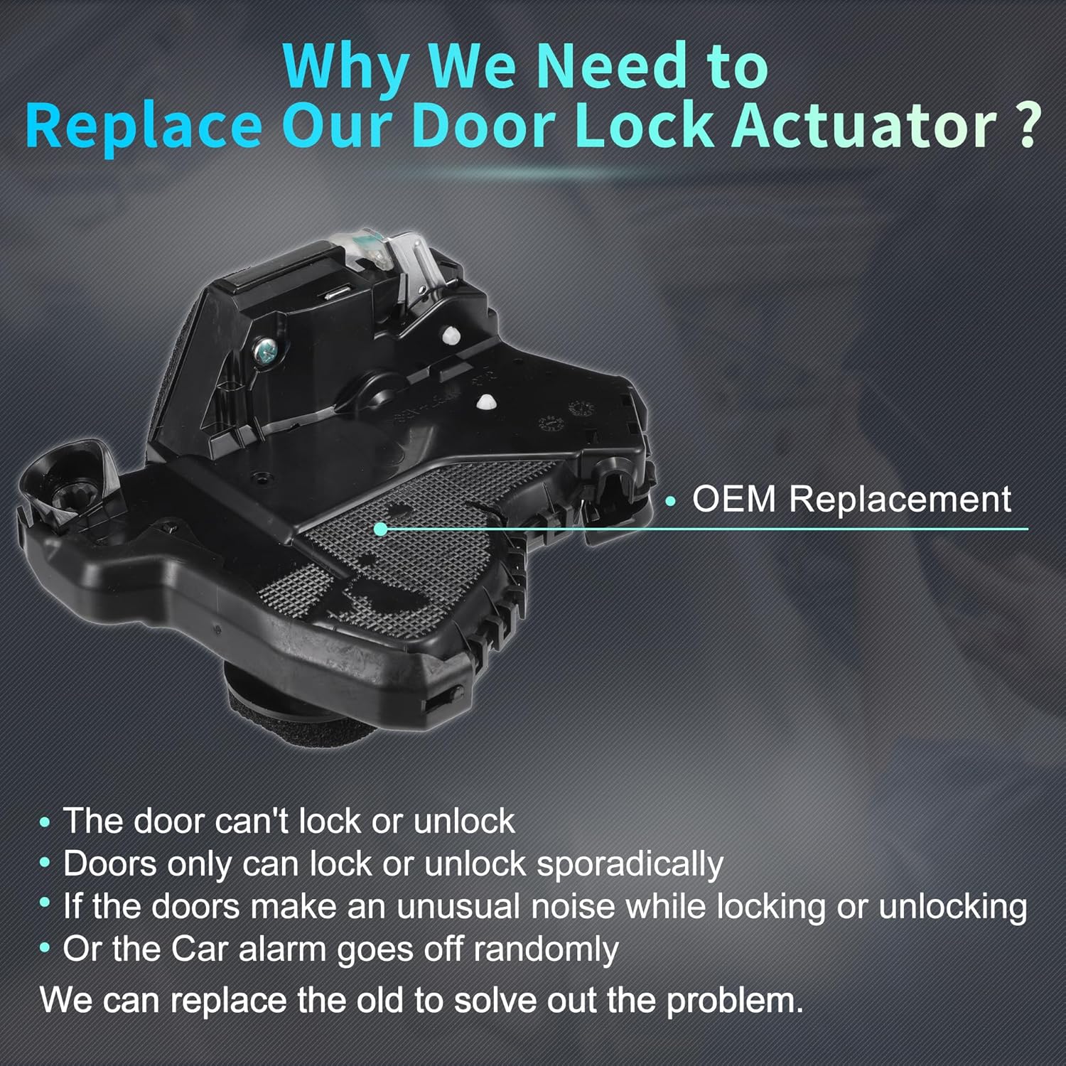 X AUTOHAUX Replacement Front Left Driver Side Power Door Lock Actuator Motor for Honda Civic 2012 Door Latch Actuator Assembly Replace Black