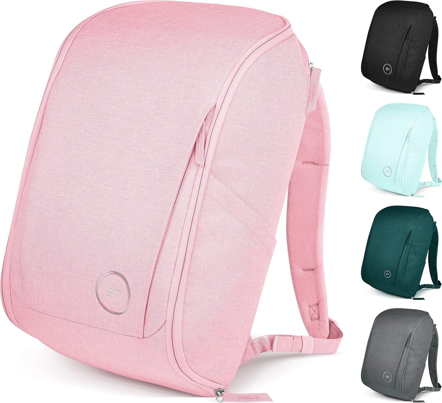 Simple Modern Travel Backpack for Women, Men, Work, School, College - Laptop Compartment Sleeve, 25 Liter Wanderer-Blush