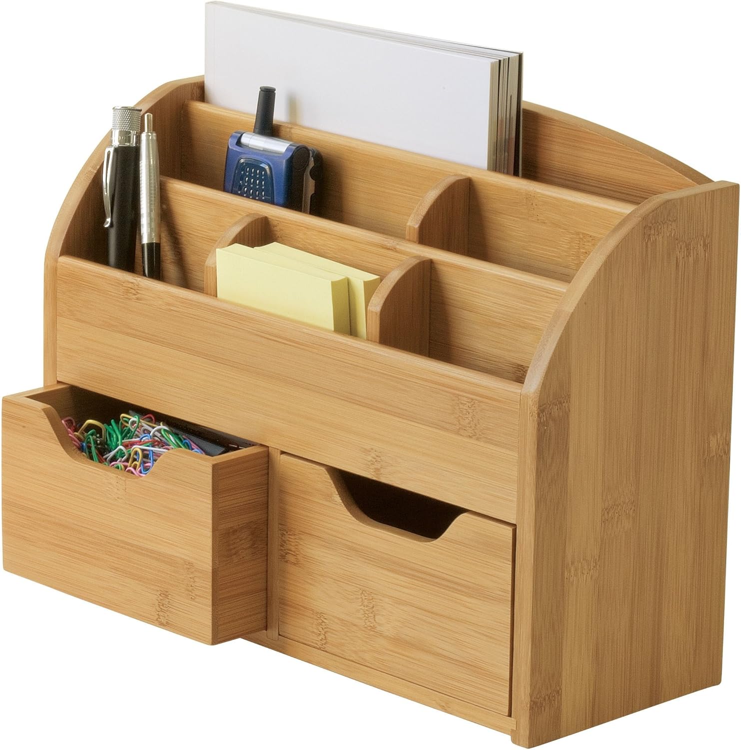 Lipper International Bamboo Space Saving Desk Organizer