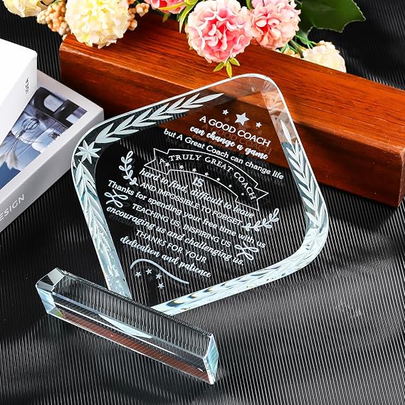 YWHL Coach Gifts for Men Women, Football Softball Coach Gift for Men, Great Coach Gifts for Soccer Basketball Coaches, Home Office Decor Plaque Thank You Coach Retirement Appreciation Presents
