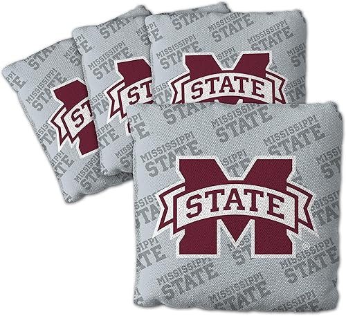 YouTheFan Officially-Licensed NCAA Set of 4 Cornhole Bags - All Weather Regulation 6” x 6” Size - 16oz Weight - Designed in USA - 80% off