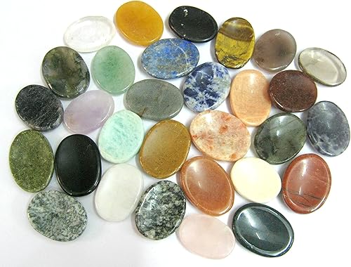 Vista 2 de CRYSTALMIRACLE Piedras preciosas de preocupación, cristal de reiki, regalo de bienestar metafísico, potente concentración de meditación, Piedra