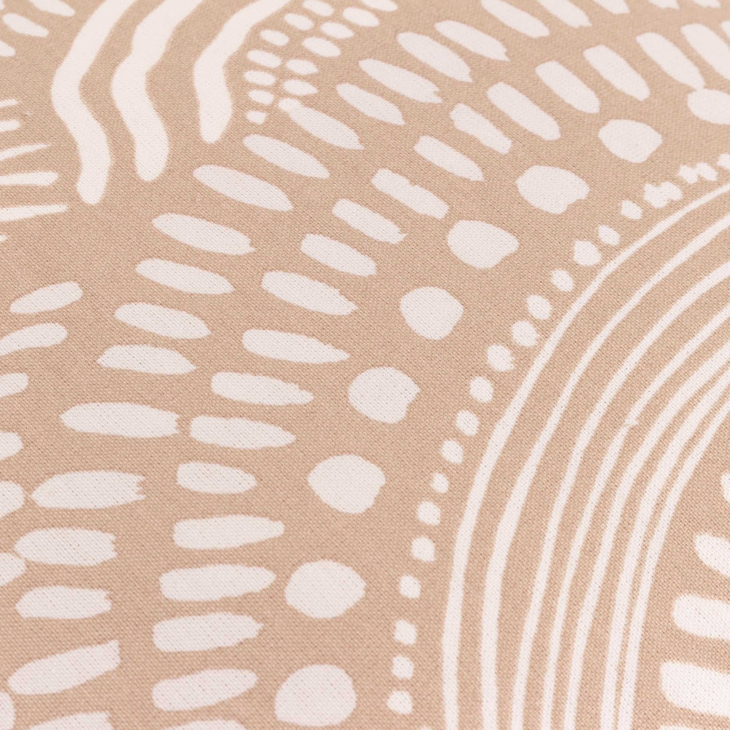 furn. Hoem Nola Abstract Cotton Piped Cushion Cover, Oat, 45 x 45 cm (Pack of 1) - Image 4