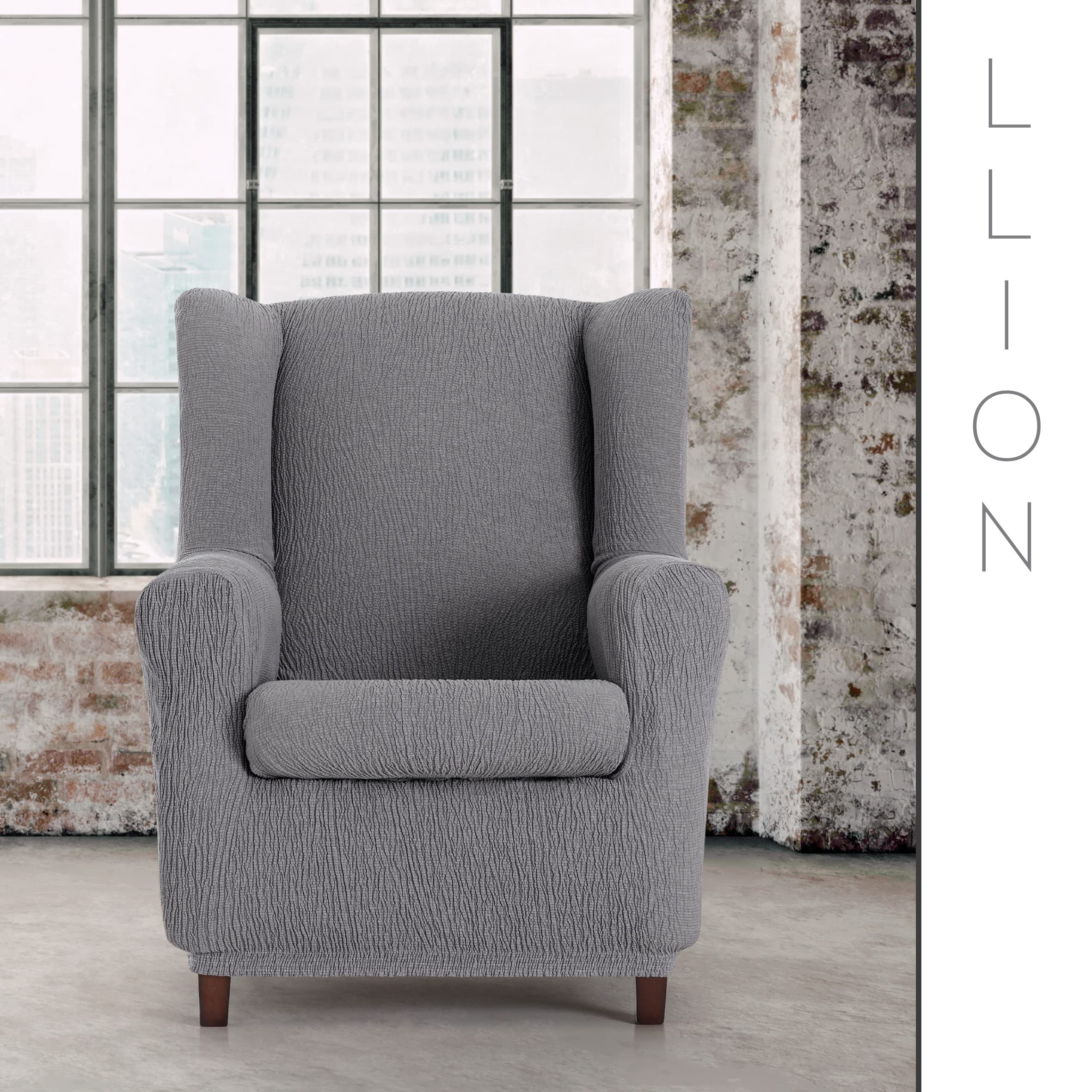 Eysa Llion Sofa überwurf ohrensessel Farbe 6, Grey 6