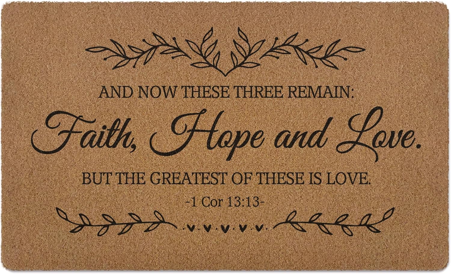Christian Easter Door Mat, Christian Gifts for Woman, As for Me and My House We Will Serve The Lord Welcome Front Door Mat Indoor Outdoor Entrance, Bible Verse Coir Doormat for Patio 30x17in