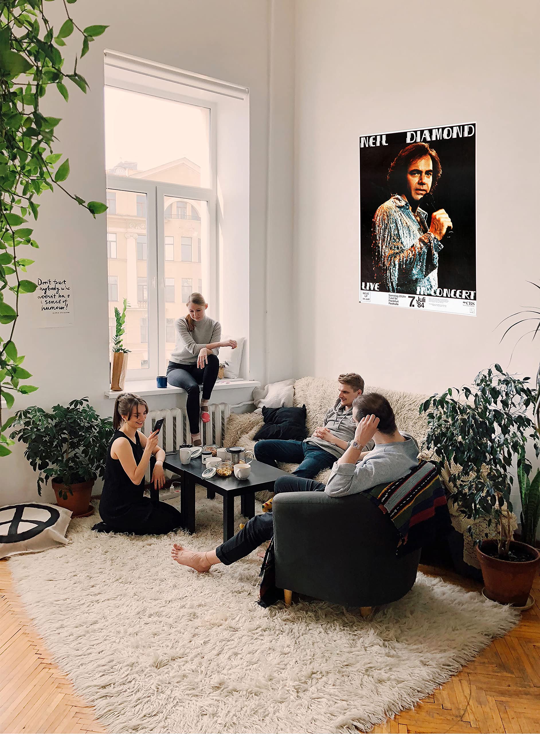 Premium Poster/Plakat | DIN A1 | Wanddeko | Live Konzert Veranstaltung » Neil Diamond - Live In Concert, Frankfurt 1984 «