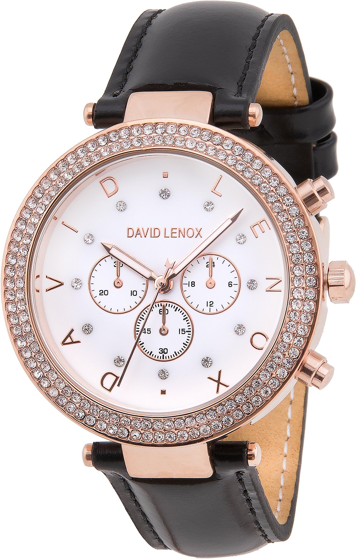 rose gold women's watch with real leather strap style DL0230