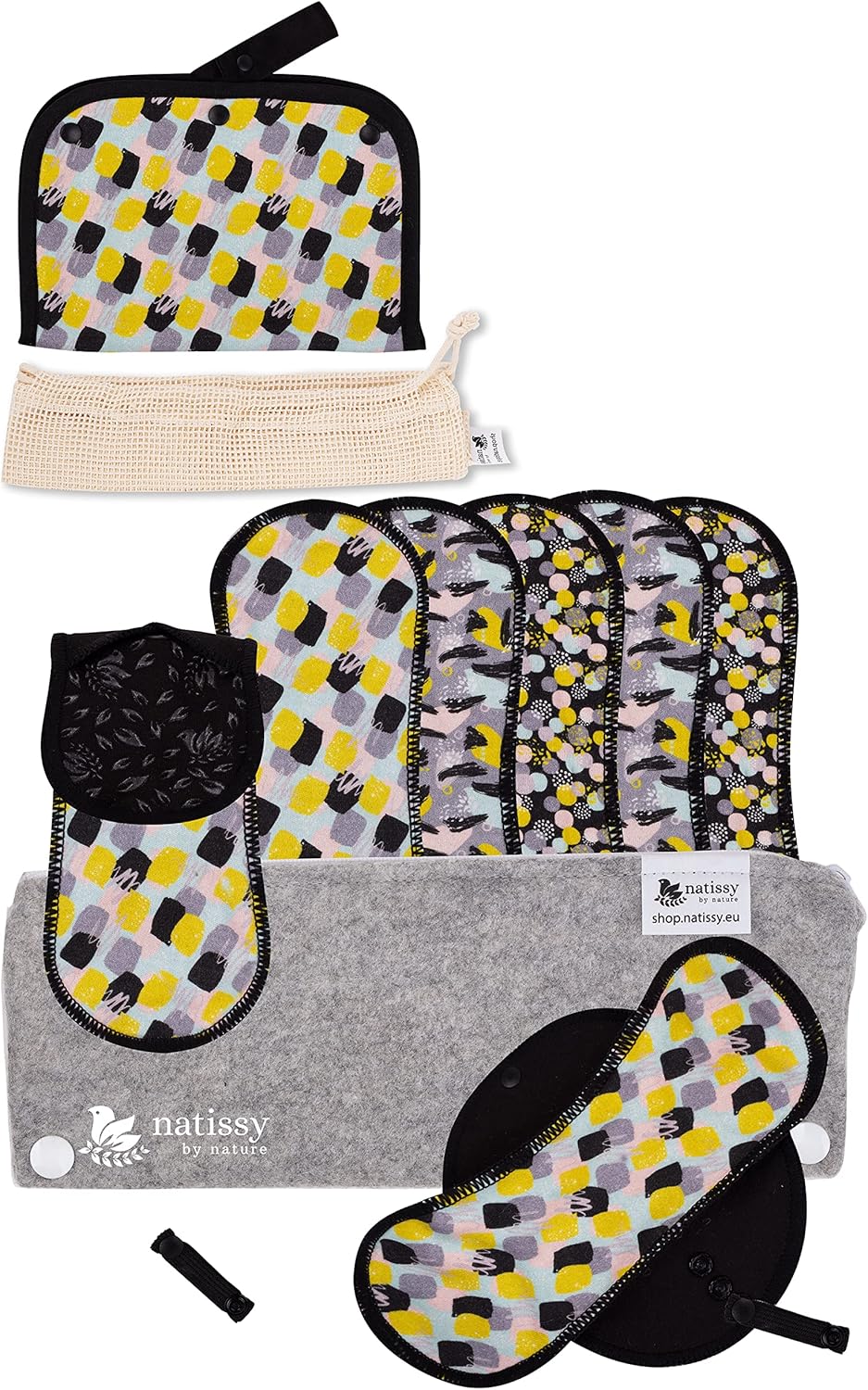 Non Slip Reusable Panty Liners for Women Thin; 7pack (Medium) Organic