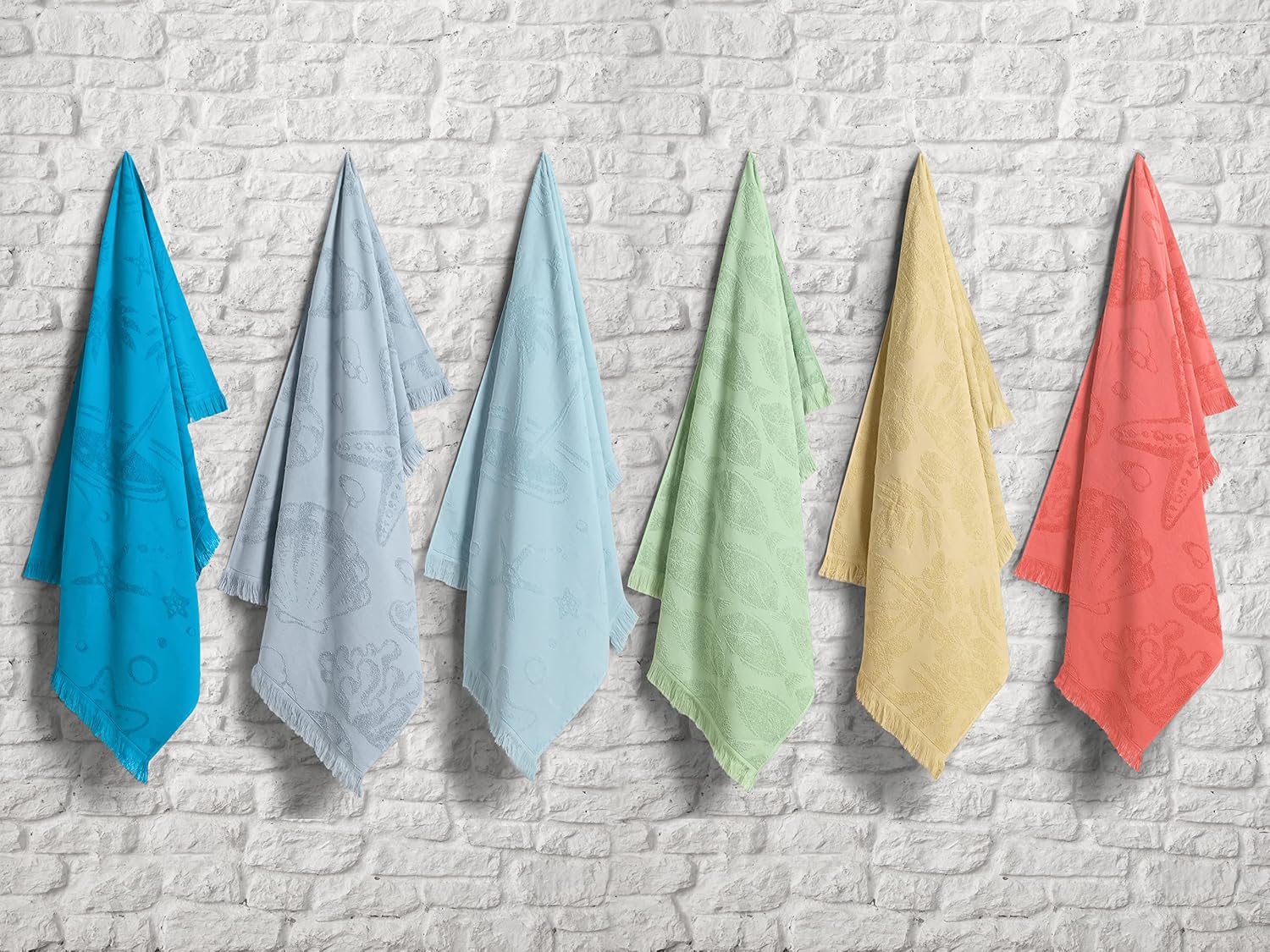 Towels Beyond - Turkish Beach Towel, 100% Turkish Cotton, Sand Free Quick Dry Highly Absorbent, Soft Woven Linen Peshtemal with Plush Terry Reverse Side | 35"x60" (Coral)