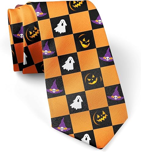 JUDIAN Happy Halloween Men's Neckties Tie Fashion Tie Print