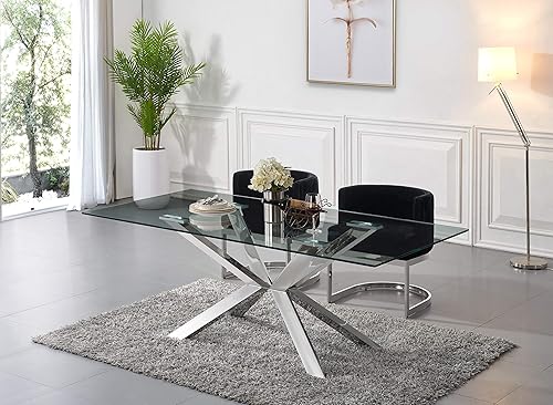 Miniatura 2 de Meridian Furniture Gianna Collection Modern | Silla de comedor tapizada de terciopelo contemporáneo con marco de metal cromado pulido, 24 pulgadas