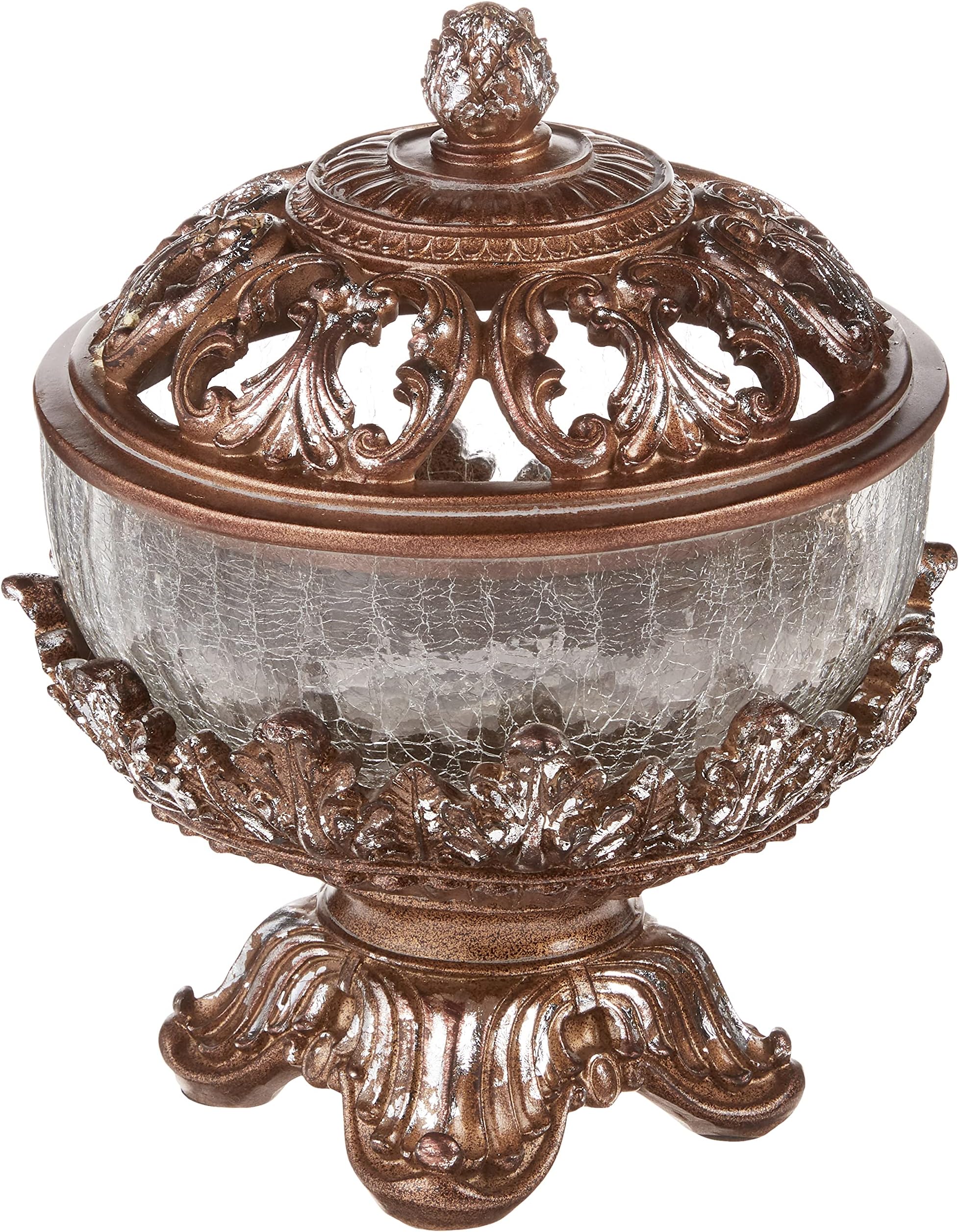 OK Lighting OK-2654A 10.5" H Royal Victorian Jewelry Box, Bronze