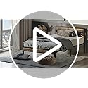 LIKIMIO Twin Bed Frame with Headboard, Easy Assembly, Noise-Free, No Box Spring Needed, Heavy Strong Metal Support Frames, Rustic Brown