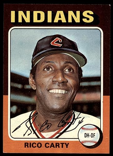 1975 Topps # 655 Rico Carty Cleveland Indians (Baseball Card) NM Indians