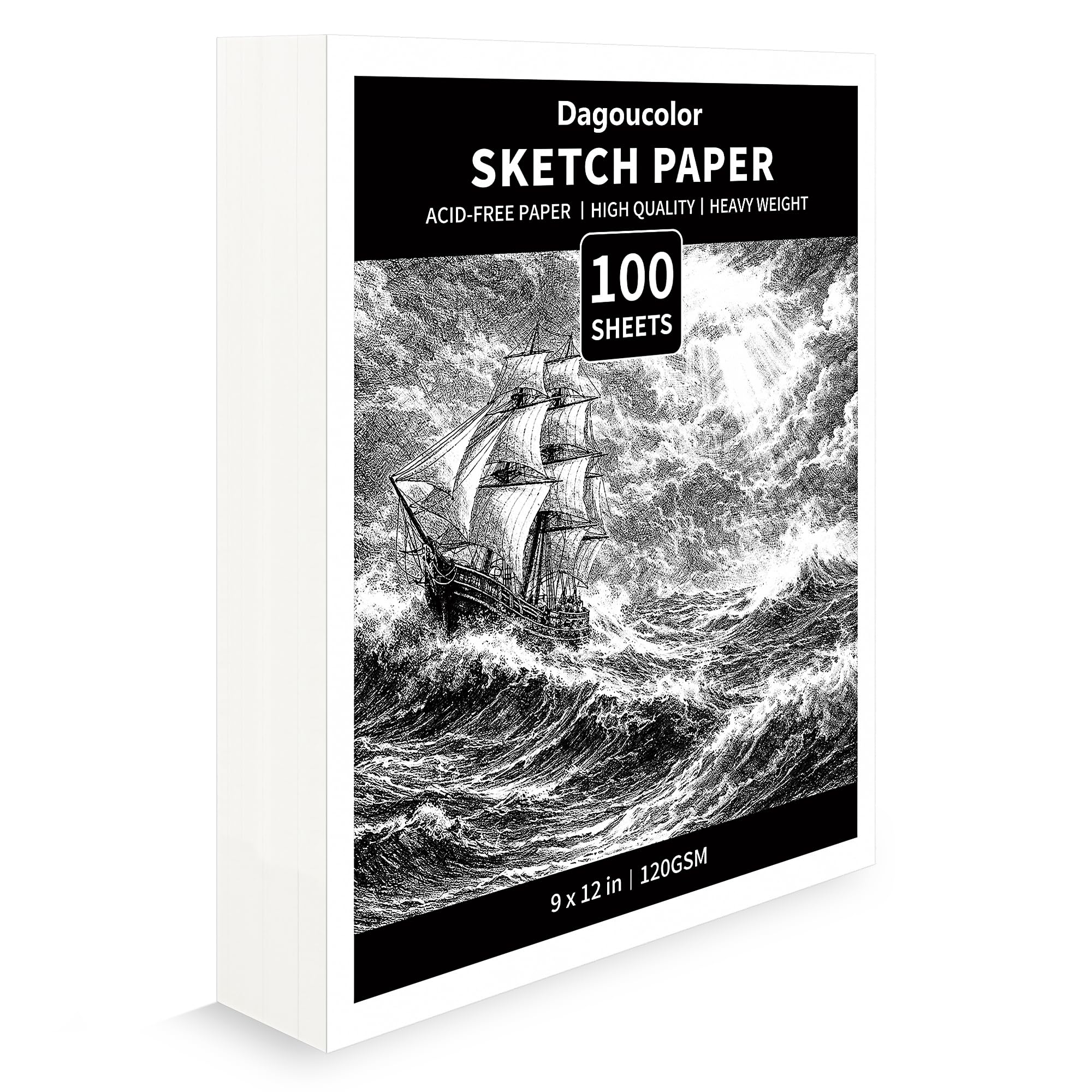 DagouColor Sketch Paper - 9" x 12", 100 Sheet