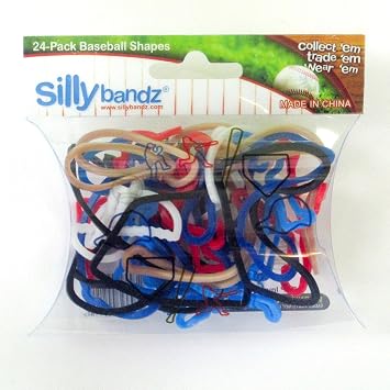 Silly Bandz Baseball Shapes - 24 Pack