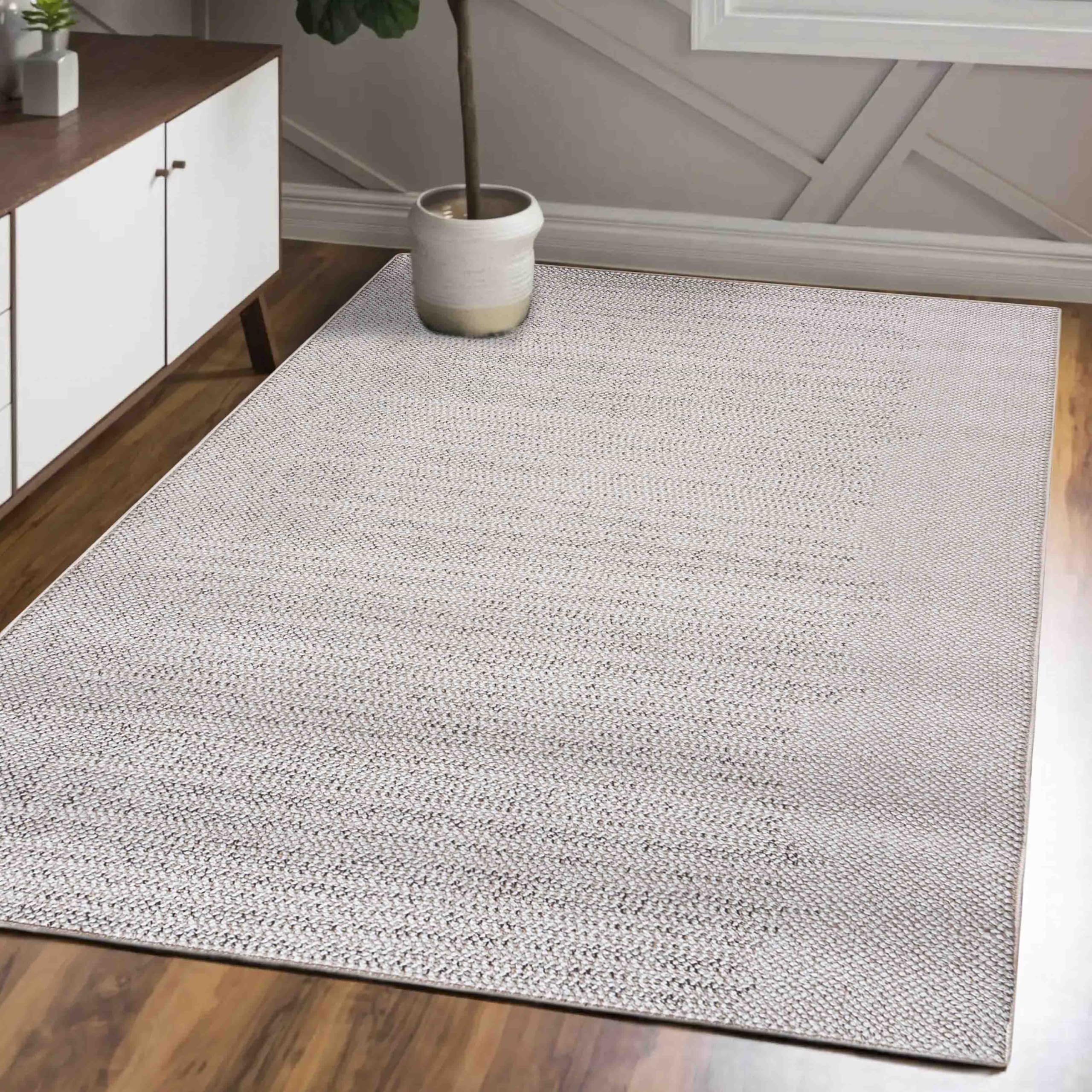 Alfombra Moderna Suave Minimalista - Alfombra Elegante para Salón, Dormitorio, Comedor, Oficina - Alfombras Rectangulares de Pelo Corto - Alfombra de Salón Oeko-Tex - Blanco - 200 x 300 cm