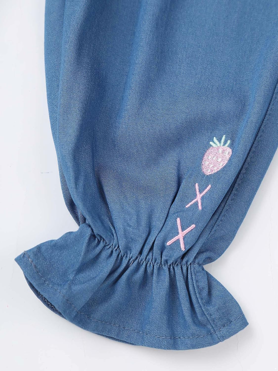 Baby Girls Cotton Linen Trousers Kids Casual Ankle Pants Loose Long Bloomers