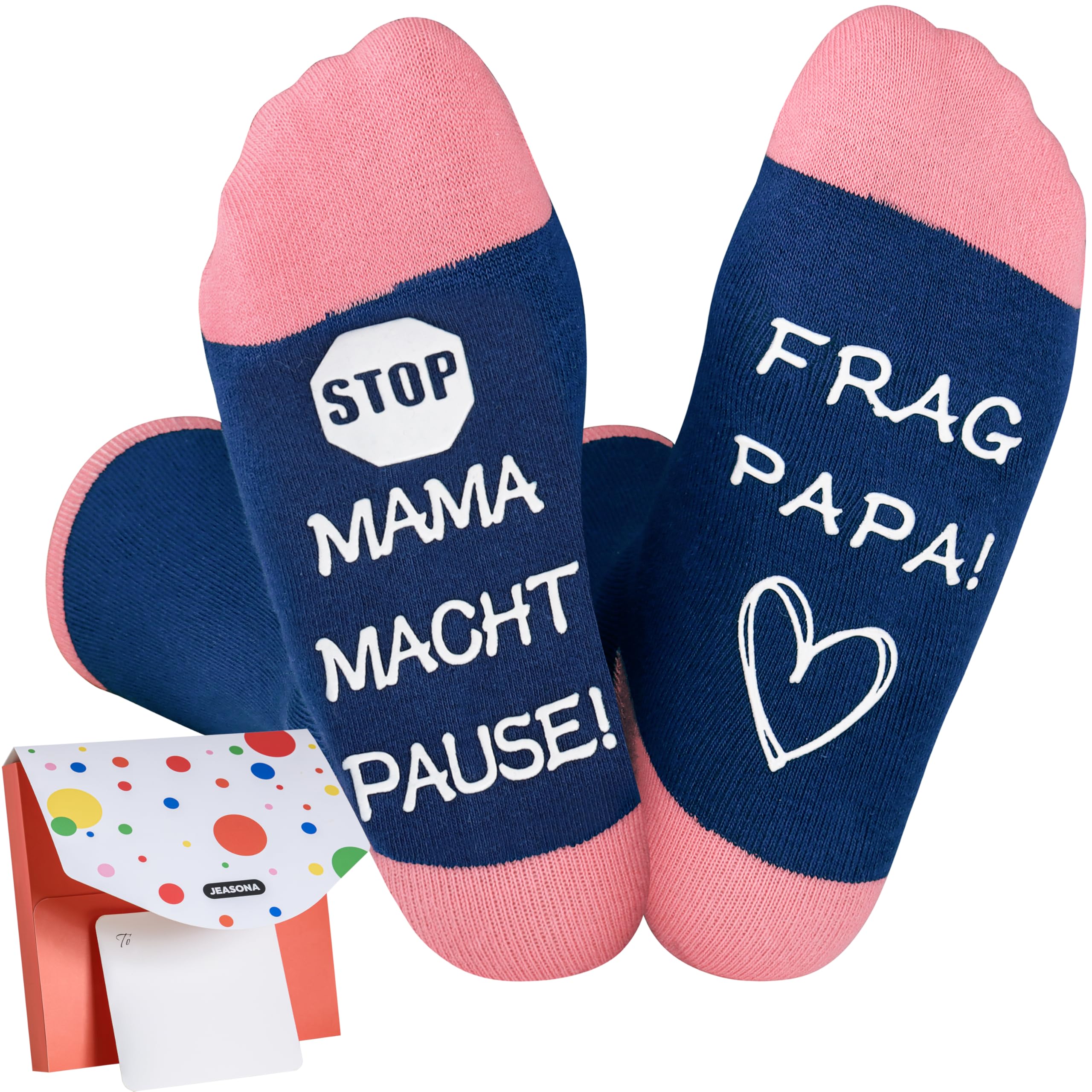 Jeasona Lustige Socken Damen Rutschfest Baumwolle Geschenke für Frauen Socken Damen Rutschfest Baumwolle Geschenke