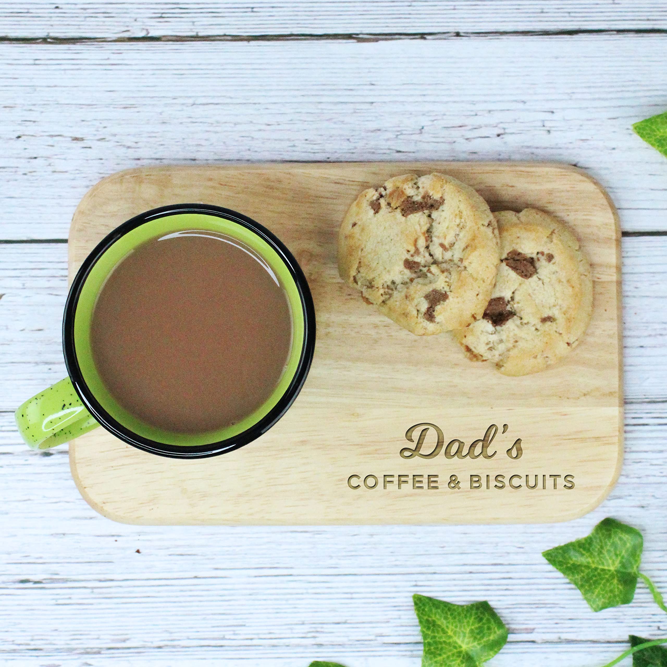 Ebuygb Wood Dad's Coffee & Biscuits Board, En Treat Board, Snack Tray, Father's Day, Birthday Gifts For Dad