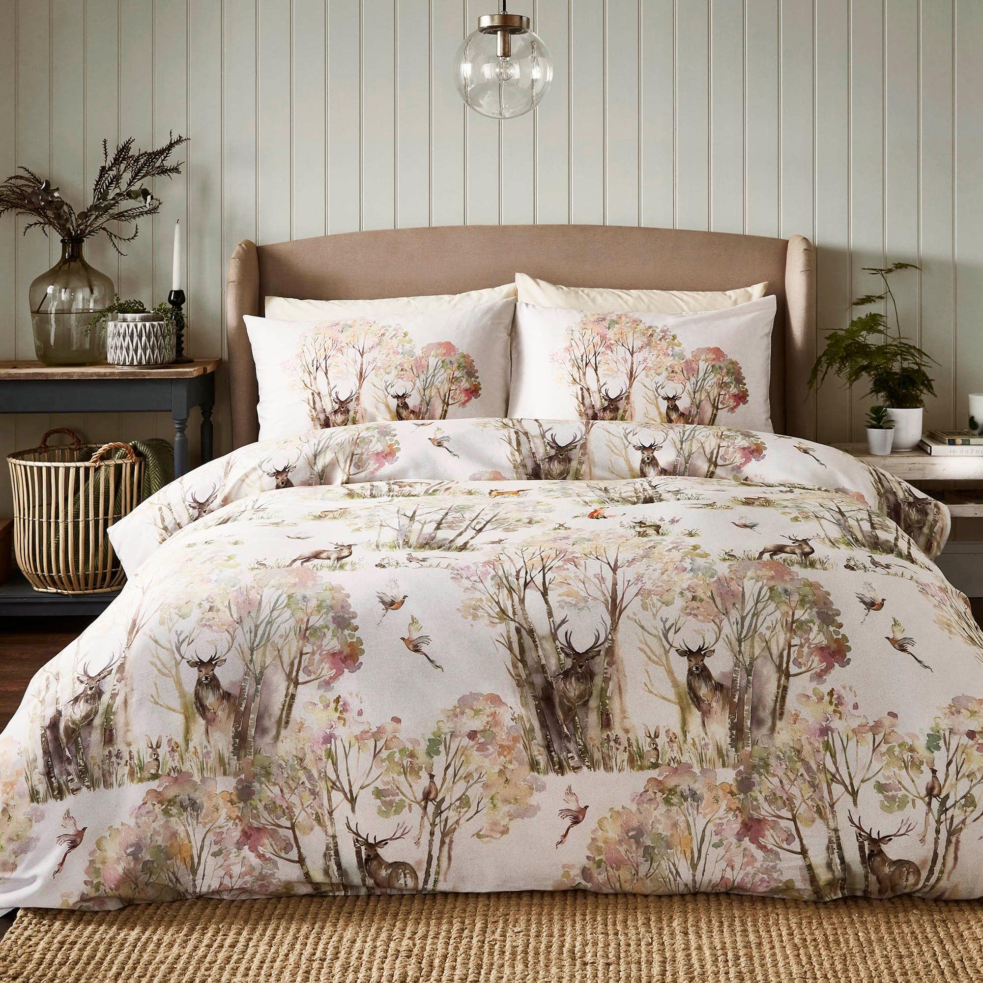 Voyage Maison Winter Wilderness Duvet Cover Set Sepia (Super King Duvet Cover Set 260cm x 220cm)