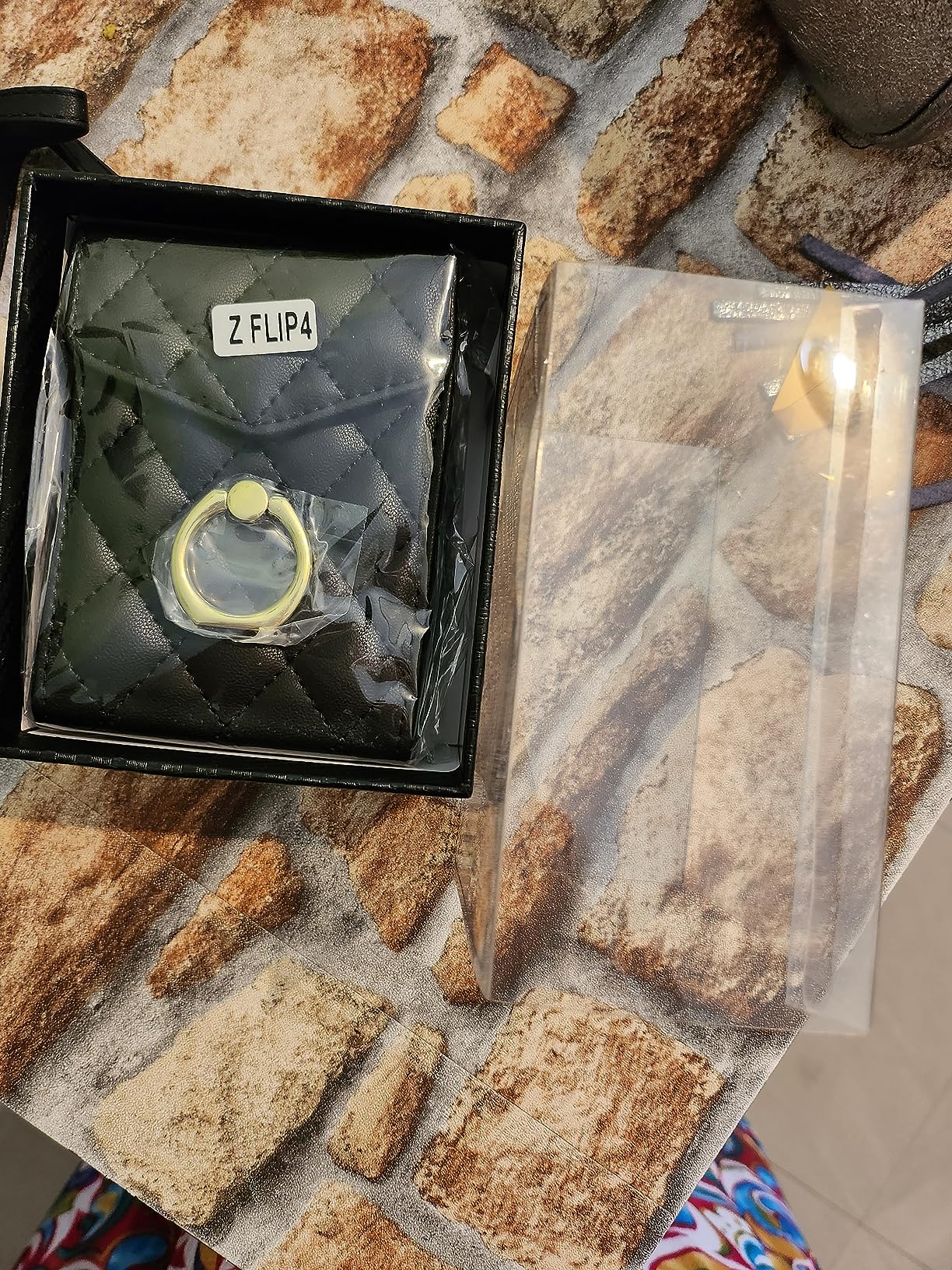 Samsung Galaxy Z Flip 7/6/5 Wallet Phone Case with Ring and Adjustable Crossbody Strap, Stylish and Muti-funtional Accordion Style Flip Case with 4 Card Slots