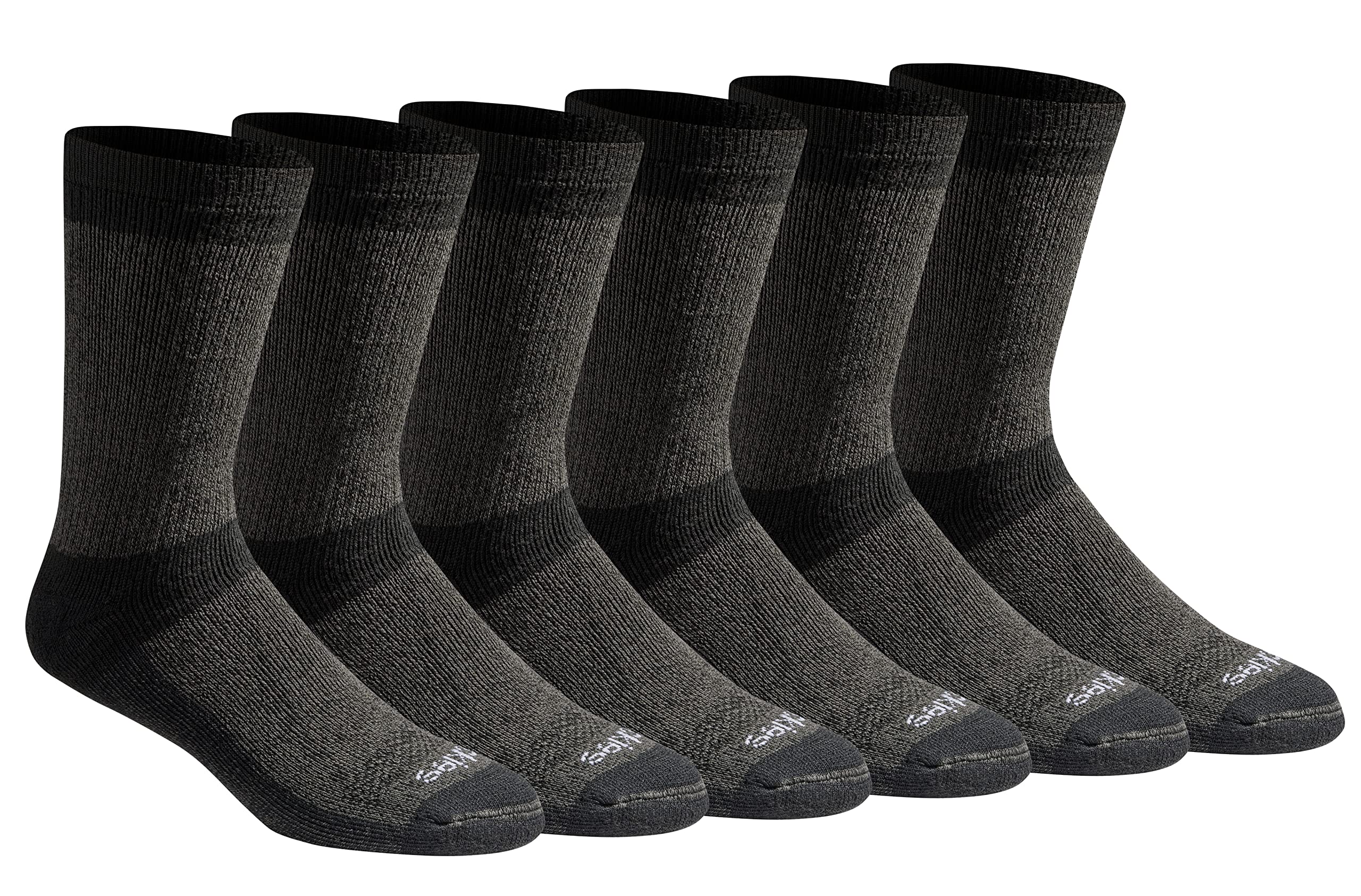Dickies Men's Dri-tech Moisture Control Max Full Cushion Crew Socks, Available in M-xl (6, 12 Pairs)