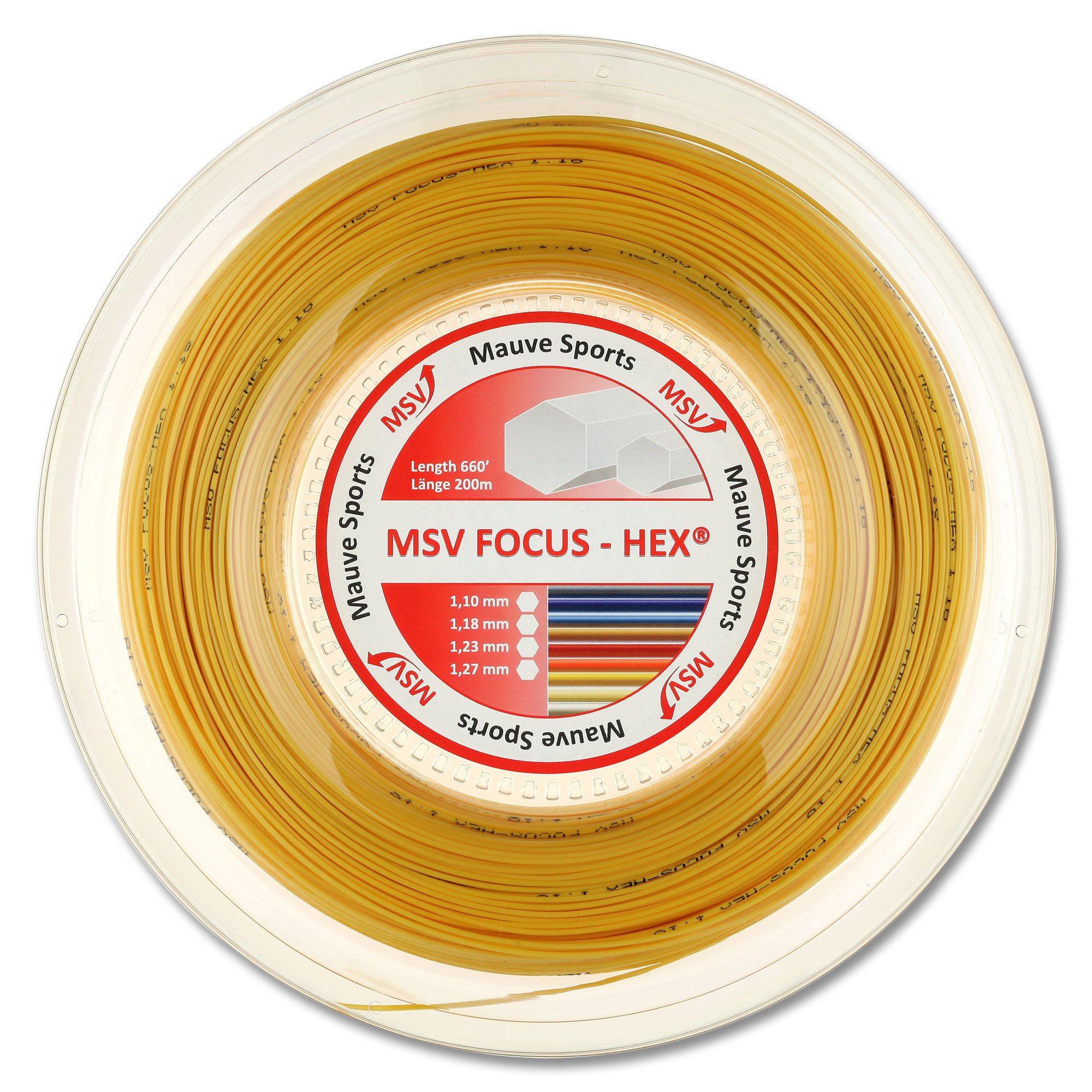 MSV Focus-Hex String Reel - Yellow, 1.18 Mm