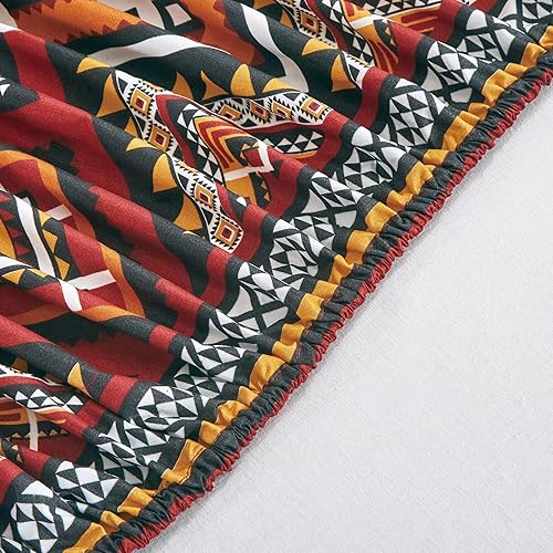 Vista 142 de Chezmoi Collection Juego de sábanas de 4 piezas tamaño King, color blanco, gris, negro, oso pardo, lobos, alces, pino, montaña, estampado, Estampado