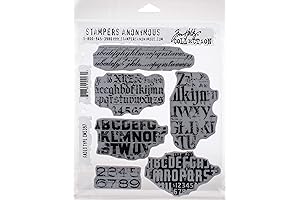 Stampers Anonymous Cling RBBR Stamp Set Faded Type