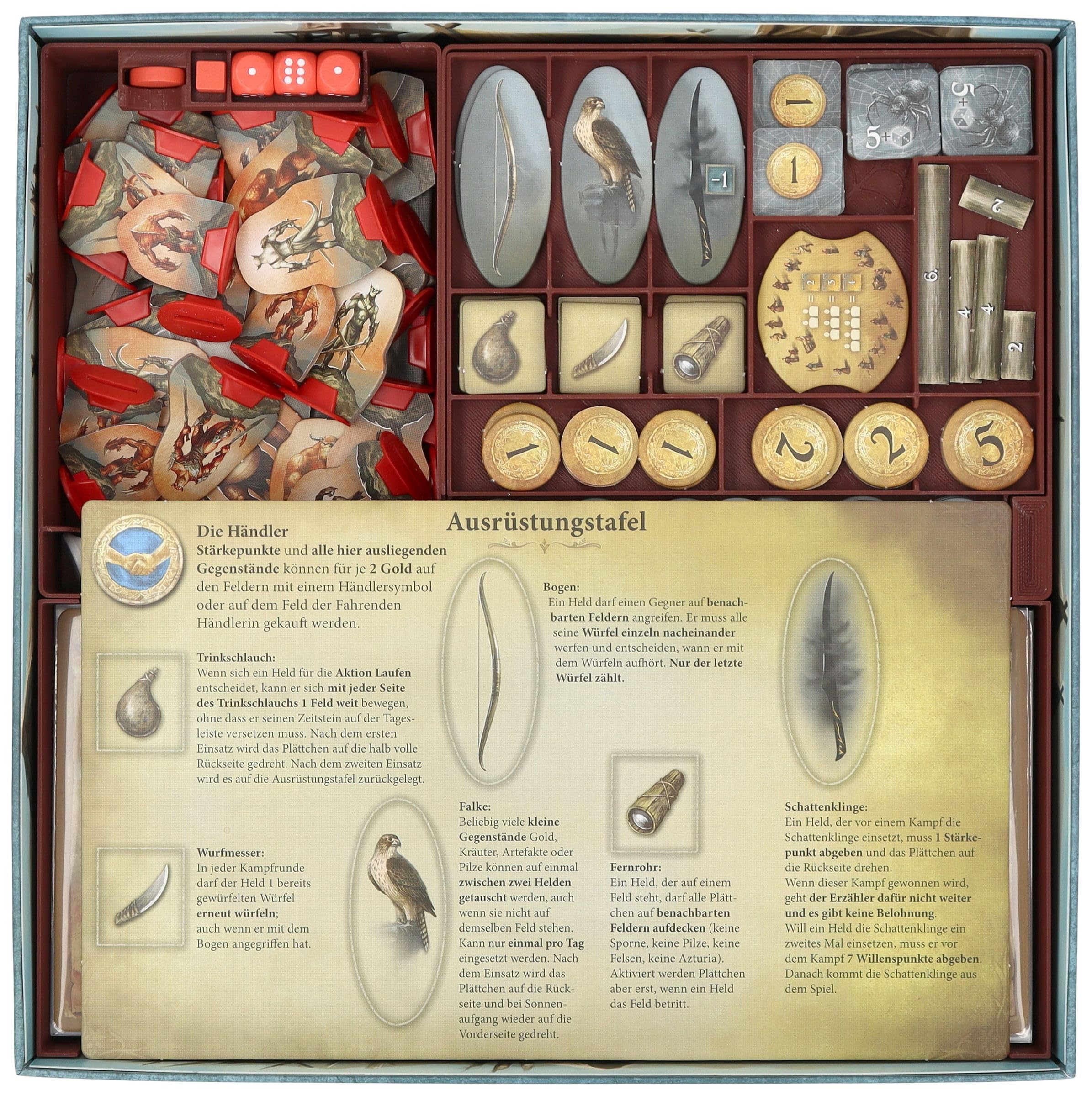 Feldherr Organizer kompatybilny z Legends of Andor: The Distant Land - Wkładka do pudełka z grą planszową - Szybka konfiguracja gry - Łatwy dostęp