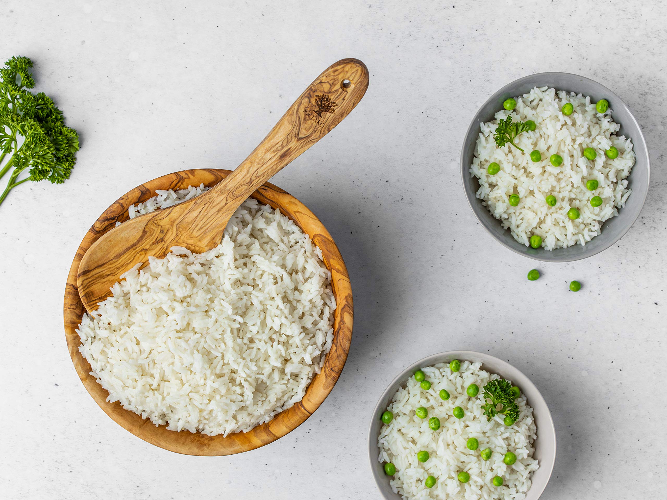 SOLTAKO Olivenholz Küchenutensilien 7er Set "Le Gourmet"