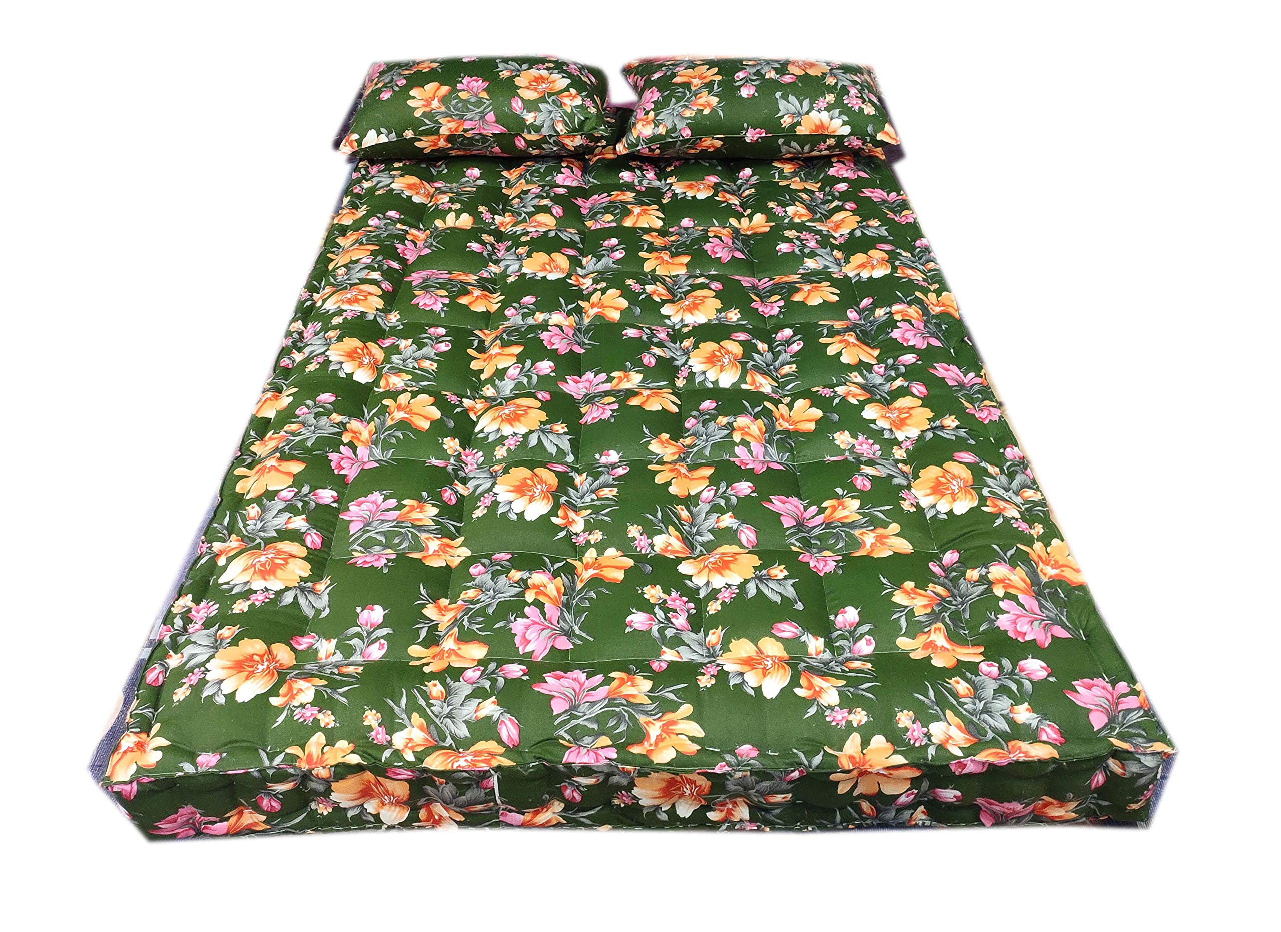 Organic Silk Cotton/Kapok/Ilavam Panju Double Cot Mattress 6 x 4 ft / 72 x 48 x 6 Inches with 2 Pillows.-image-43