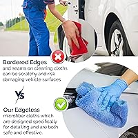 Vista 3 de GREEN LIFESTYLE Chamois - Paquete de 6 toallas de microfibra de microfibra sin bordes, toalla de microfibra para automóvil, toallas de secado