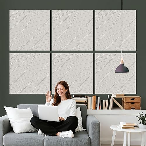 6 paneles acústicos, paneles acústicos decorativos de 23.6 x 23.6 pulgadas, paneles de pared acústicos decorativos para grabación y estudio en casa,