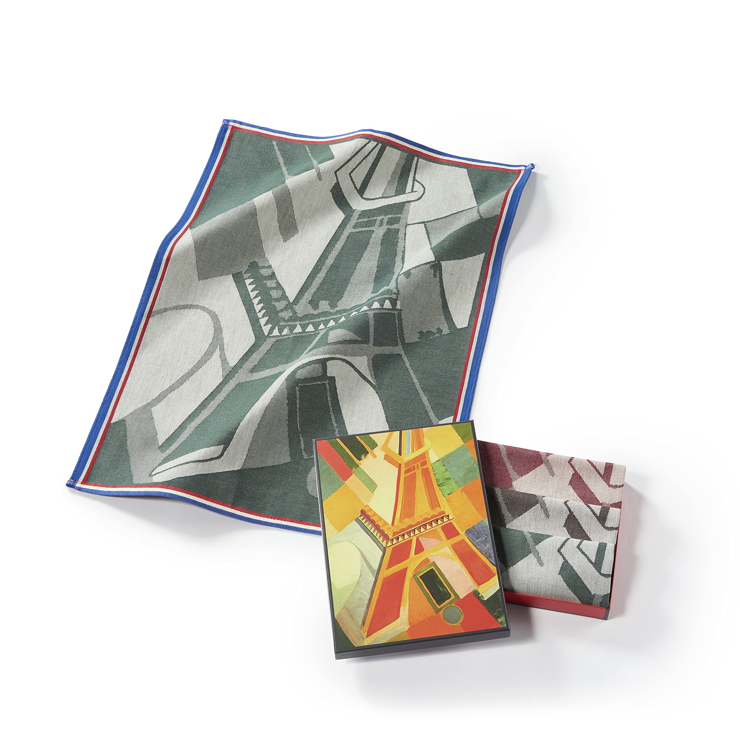 Musearta TT-RD-E7-10-V424204 Unisex Tea Towels Set of 3 with the Motif The Eiffel Tower by Robert Delaunay Made of Cotton 50 x 70 cm
