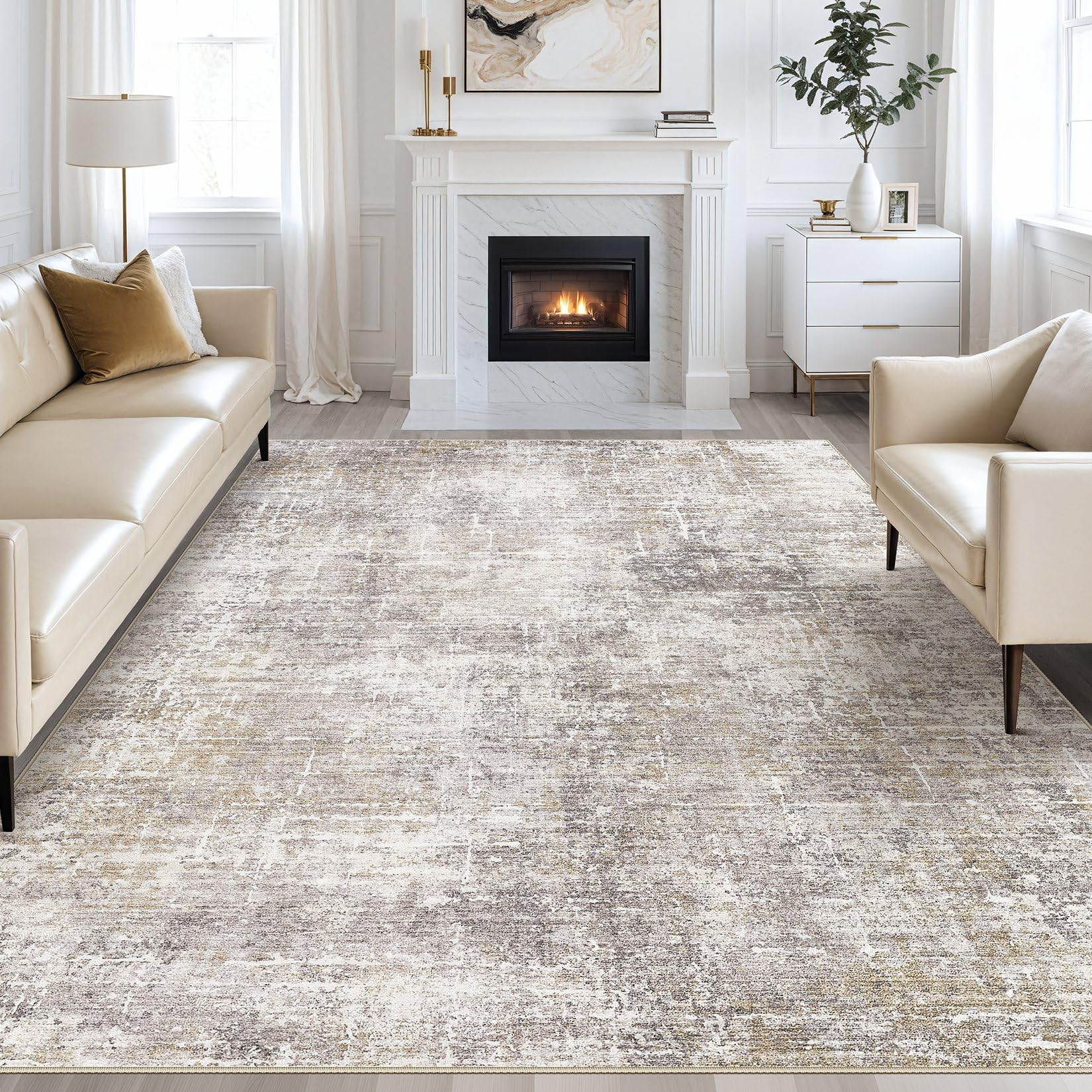 kakania Abstract 11x14 Area Rugs for Living Room