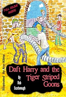Children's colour illustrated story book, rip-roaring 1970s farm fun, Lincolnshire invention and trickery, hectic villainous capers