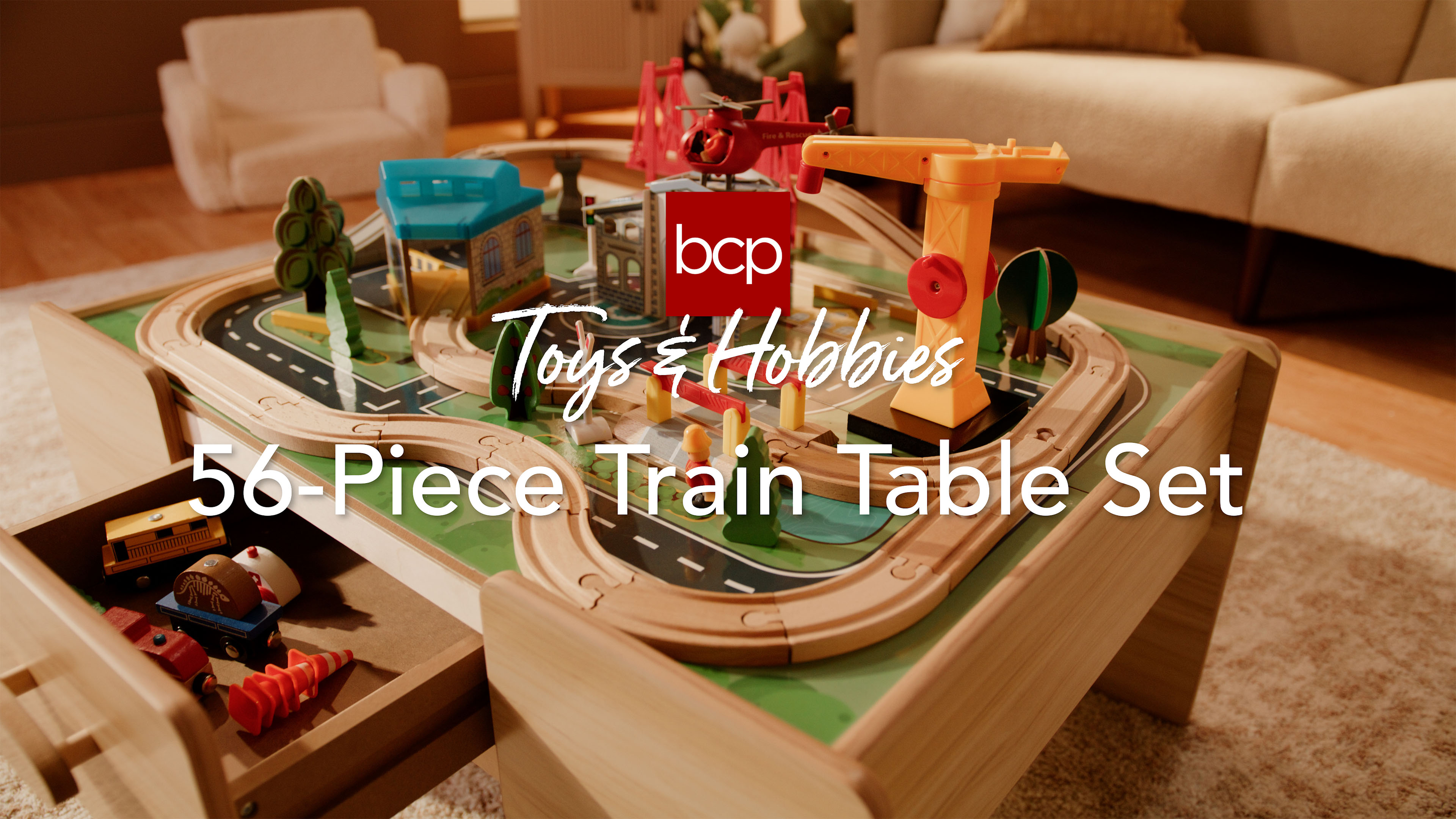 Amazon.com: Best Choice Products 32 Inch Wooden Train Table Set