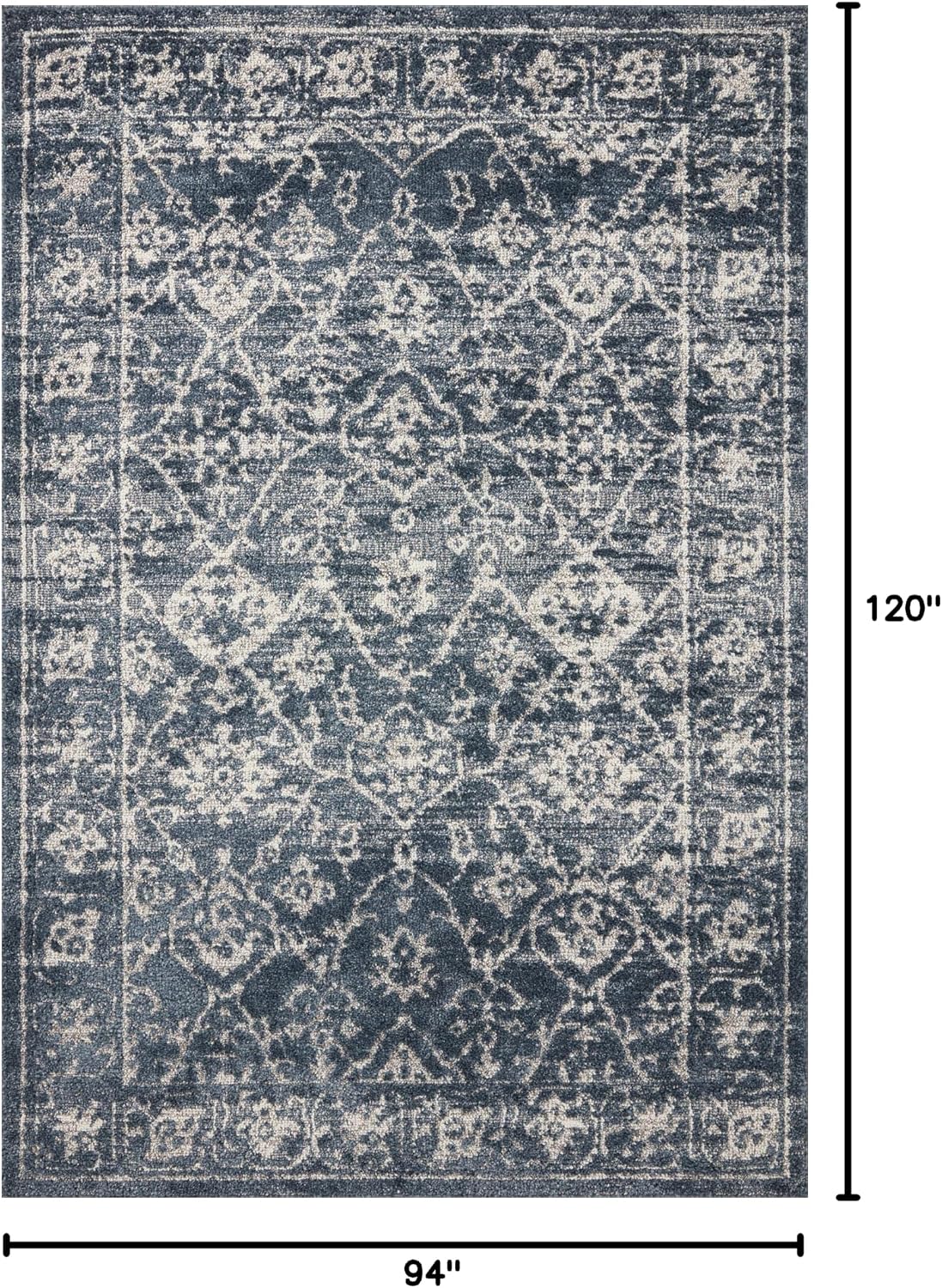 Loloi Magnolia Home by Joanna Gaines Gigi Collection GIG-02 Navy/Stone 7'-10" x 10' Area Rug