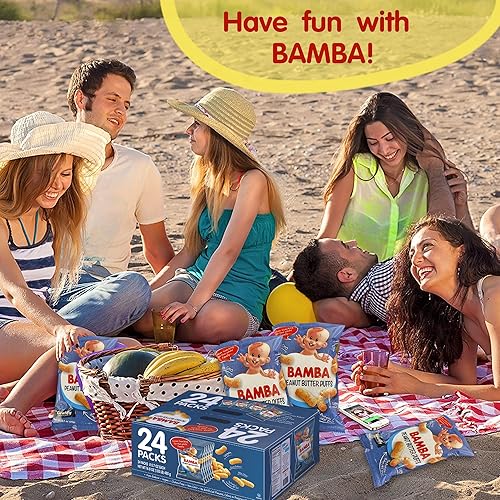 Miniatura 6 de Gratify Bamba - Paquete de bocadillos de mantequilla de maní con clip para bolsa, bocadillos naturales de mantequilla de maní (24 bolsas de 0.7