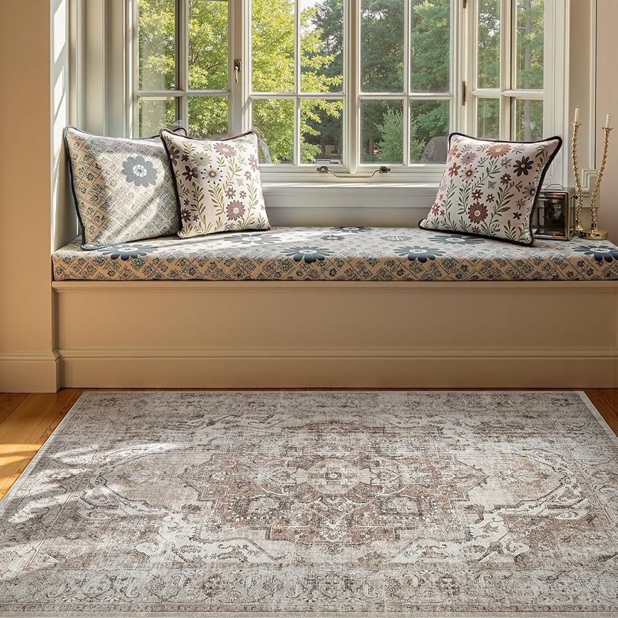 Amazon.com: jinchan Area Rug 4x6 Washable Vintage Rug