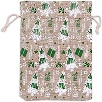 Vista 32 de TheDisplayGuys - Paquete de 12 bolsas de regalo de lona de yute reutilizables de 6 x 8 pulgadas con cordones (estrellas blancas, medianas)
