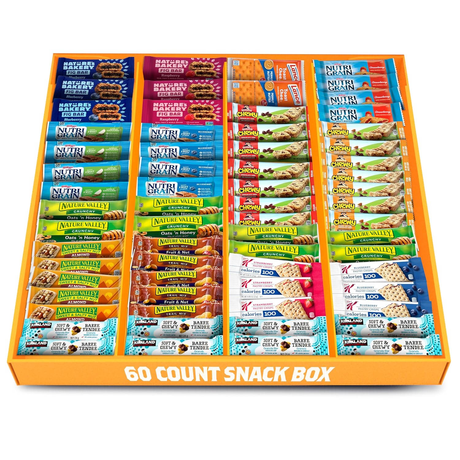 Granola Bars Bulk Variety Pack – Healthy Granola Bars Variety Snack Box for Office Snacks & Healthy Breakfast Bars – Snacks Variety Pack for Adults and Kids (60 Count) Granola Bars Bulk Variety Pack – Healthy Granola Bars Variety Snack Box for Office Snacks & Healthy Breakfast Bars – Snacks Variety Pack for Adults and Kids (60 Count)