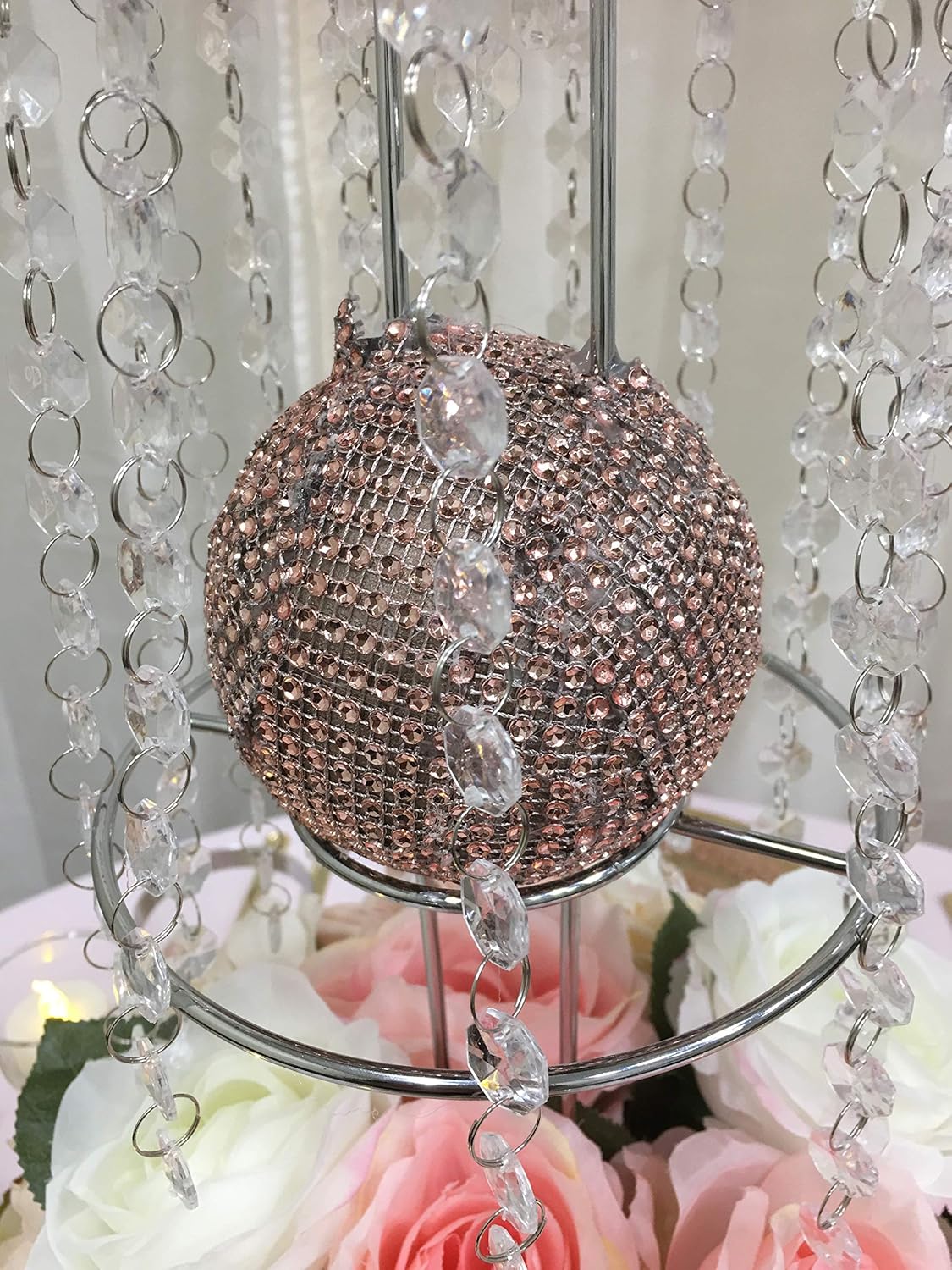 Flower Ball with Crystal Garland and Bling Sphere