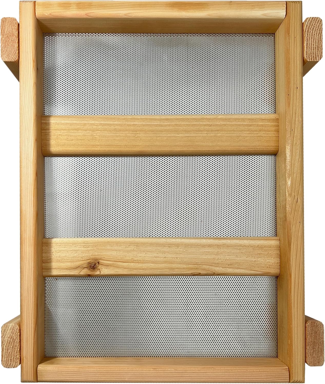 DutchCrafters Cedar Wood Large Open Ground Platform Bird Feeder Tray, Wooden Bird Seed Feeder for Outdoor Wild Birds, Animals for Outside, Garden, Yard