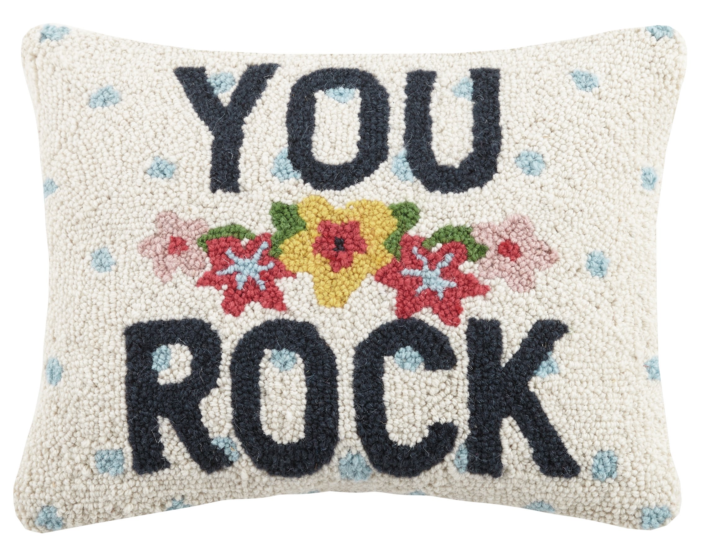 Peking HandicraftYou Rock Hook Pillow, Multicolored